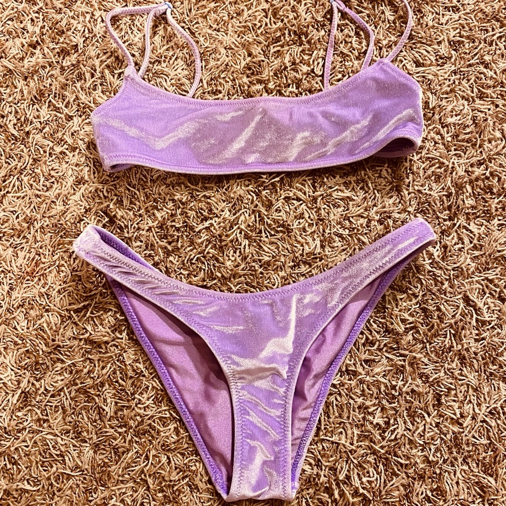 Slightly used triangl bikini, purple, size XS, runs small (most likely AA-A cup)